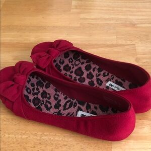 Women’s spring Y2k American eagle Red Bow Ballet Flats
